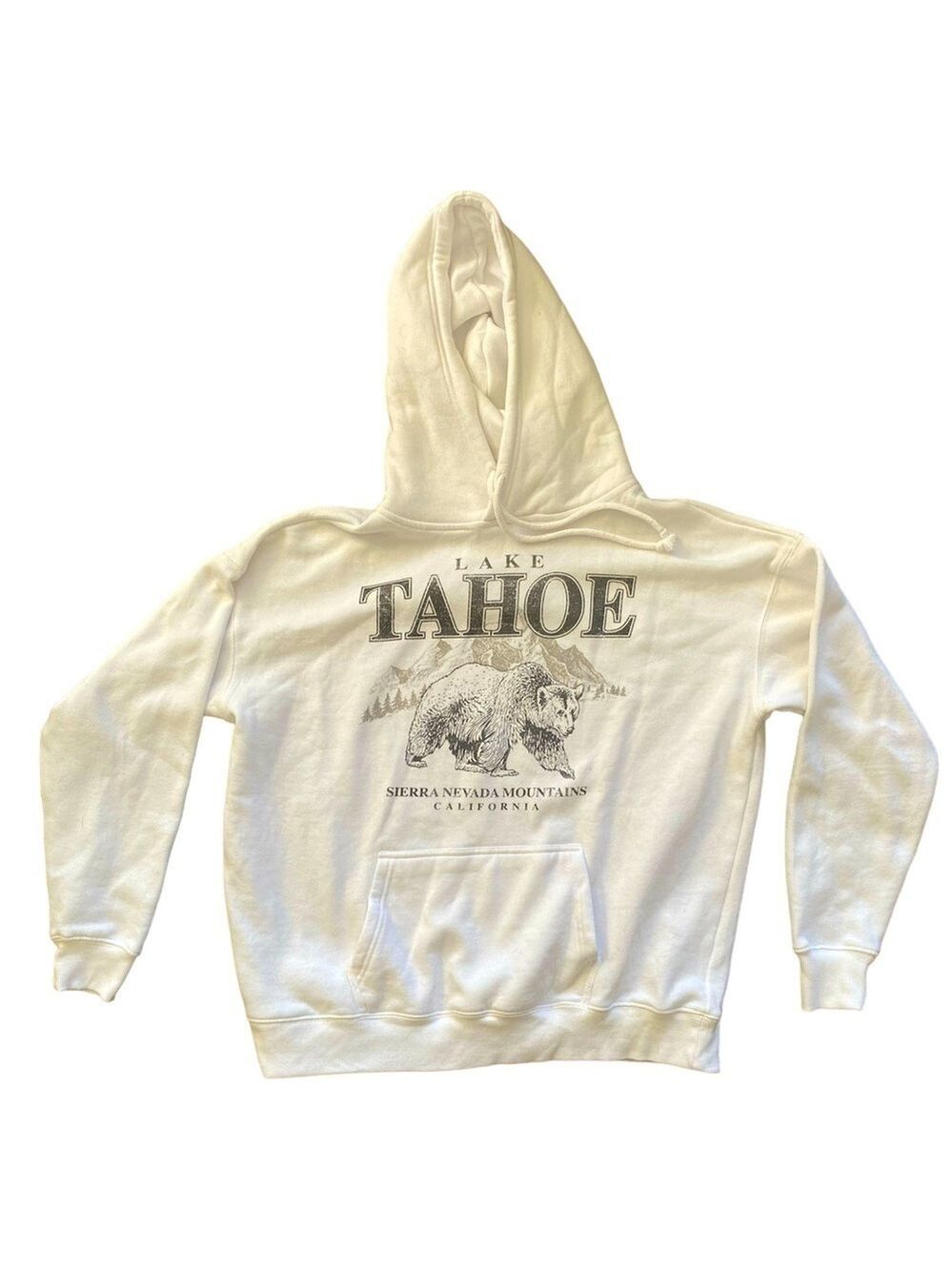 Ardene Sweatshirt Cream Graphic Lake Tahoe Small